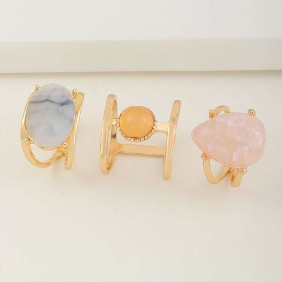 Textured Stone Decor Ring - Picture 4 of 7